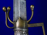 Antique North African Morocco Andrea Ferara Silver Nimcha Sword w/ Scabbard