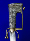 Antique North African Morocco Andrea Ferara Silver Nimcha Sword w/ Scabbard