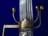 Antique North African Morocco Andrea Ferara Silver Nimcha Sword w/ Scabbard