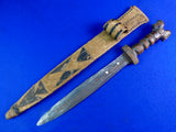 Old Antique Vintage Africa African Short Sword w/ Scabbard
