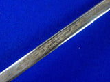 Vintage Antique Old Mexican Mexico Engraved Sword w/ Scabbard