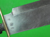 Vintage Custom Hand Made Old Style Bowie Fighting Knife Stag & Sterling Silver