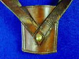 British English Antique WW1 Belt Leather Frog Sword Hangers