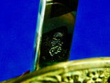 Antique German Germany WW1 Lion Head Engraved Court Sword w/ Scabbard