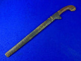 Antique Old Vintage Indonesian Indonesia Damascus Short Sword Knife w/ Scabbard