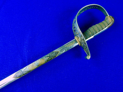 Swiss Switzerland Antique WW1 Officer's Engraved Sword 