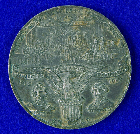 Antique US USA 1892 - 1893 Chicago World's Columbisn Exposition Table Medal 