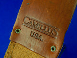 US Camillus M3 Bayonet Knife Leather Sheath Scabbard Case