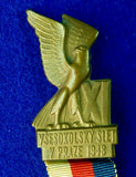 Vintage Czechoslovakian Czechoslovakia Czech 1948 Eagle Pin Medal Order Badge
