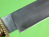 US Custom Hand Made PETER BROMLEY Huge Hunting Fighting Knife & Sheath
