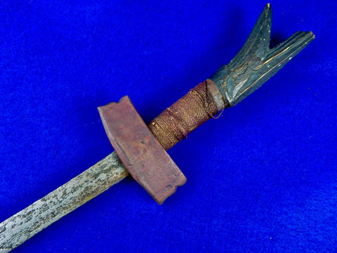 Antique Old Philippines Philippine 19 Century Large Kampilan Sword Swords
