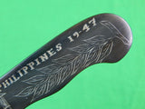 Vintage Post WW2 1947 Philippines Philippine Carved Polished Horn Letter Opener
