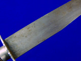 Philippines Philippine WW2 Engraved Stiletto Fighting Knife w/ Scabbard