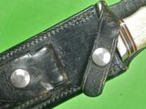 US 1950-60's Custom Hand Made RANDALL Hunting Stag Knife & Sheath Stone