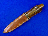 RARE British English WW2 Fairbairn Sykes Wood Handle Fighting Knife w/ Sheat