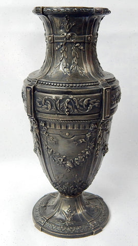 RARE Antique Circa 1900 French France Sterling Silver Vase Emile Langlois Paris