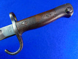 RARE British English Antique WW1 Sanderson Quillion Hook Bayonet Fighting Knife