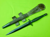 RARE British English WW2 Fairbairn Sykes Commando Fighting Knife Dagger & Sheath