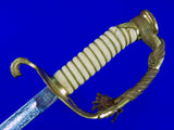 RARE US Japan Made Vietnam Era Model 1852 Navy Officer's Sword w/ Scabbard Knot