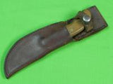 Vintage Custom Hand Made RON DELONG Unusual Skinner Hunting Knife & Sheath