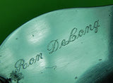 Vintage Custom Hand Made RON DELONG Unusual Skinner Hunting Knife & Sheath