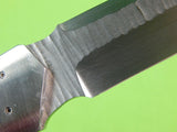 US Custom Hand Made RON WALLER Large Hunting Fighting Knife & D Long Sheath