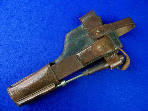 Vintage Replica Germany German WW1 Mauser C96 Broomhandle Pistol Holster w/ Tool 