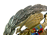 Romanian Romania German WW2 Austria Made Enamel Silver Graduation Badge Pin Medal