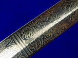 Romanian Romania WWII WW2 German Made Engraved Officer's Sword w/ Scabbard
