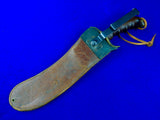 Antique US WW1 Model 1904 SA Springfield Armory Bolo Fighting Knife Knives w/ Scabbard