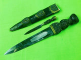 Antique 19C Richardson Scotland Scottish Sgian Dubh Dirk Dagger & Scabbard Knife