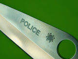 Seki Japan Made Spyderco Police Folding Pocket Knife Engraved
