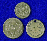 Vintage Old Antique Set of 3 German Germany & French France Medal Token Badge