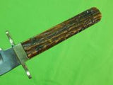 Vintage Old Sheffield English British Indian Ridge Traders Bowie Hunting Knife