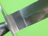 Vintage Custom Made Handmade Silver Handle Heavy Stiletto Fighting Knife & Sheath