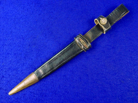 Vintage Antique Old South American Fancy Dagger Knife Scabbard Sheath 