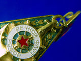 Vintage Soviet Russian Russia USSR Excellent Fleet Navy Medal Badge Pin Award