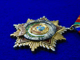 Vintage Soviet Russian USSR Friendship of People Silver Order #57735 Medal Badge