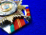 Vintage Soviet Russian USSR Friendship of People Silver Order #57735 Medal Badge