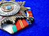 Vintage Soviet Russian USSR Friendship of People Silver Order #5931 Medal Badge