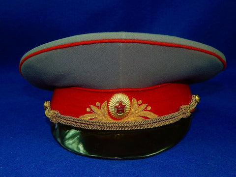 Vintage Soviet Russian Russia USSR General Visor Hat Cap 