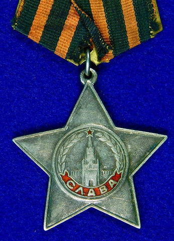 Soviet Russian Russia USSR WW2 Silver Order of Glory 3 Class Medal Badge 272289