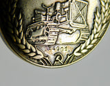 Soviet Russian Russia USSR WW2 VDNH Numbered Silver Badge Medal Pin Award