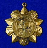 Set of 2 Soviet Russian USSR Made Afghanistan Military Service Medal Order Badge