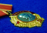 Soviet Russian USSR Post WW2 Gold Platinum LENIN Order #383750 Medal Badge w Doc