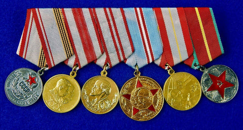 Soviet Russian USSR Ribbon Bar Long Service Commemorative Order Badge Medal