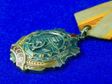 Vintage Soviet Russian USSR Silver Labor Glory 3 Class Order 193406 Medal Badge