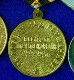 Soviet Russian USSR WW2 Ribbon Bar Order Glory 3 Cl Badge Combat Medal Award