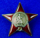 Soviet Russian USSR WW2 Silver RED STAR Screw Post Base Order Medal Badge 216934 