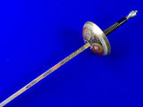 Vintage Old Spain Spanish Fencing Rapier Sword
